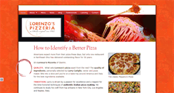 Desktop Screenshot of lorenzospizza.com